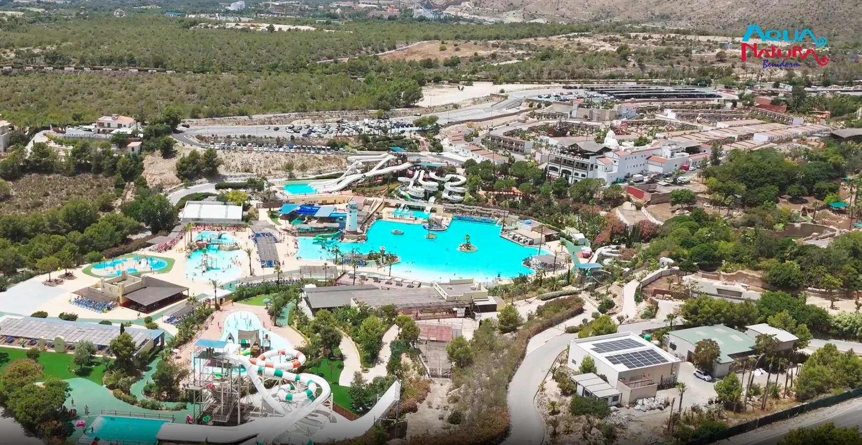 Vista aérea del parque acuático de Terra Natura en Benidorm